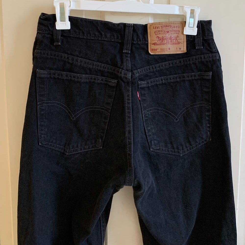 vintage LEVI’S black 550 relaxed fit jeans